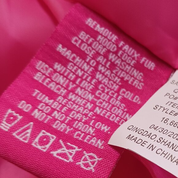 Snozu Girls Toddler Ombre Pink and Blue Color Block Winter Puffer Coat Size 2T - Picture 11 of 15